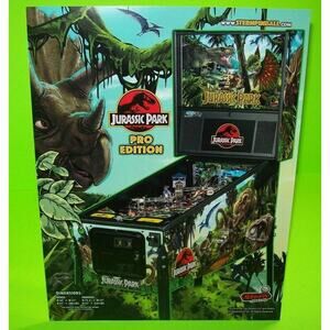 Jurassic Park Pinball FLYER Original Game Ready To Frame Dinosaur Artwork Promo